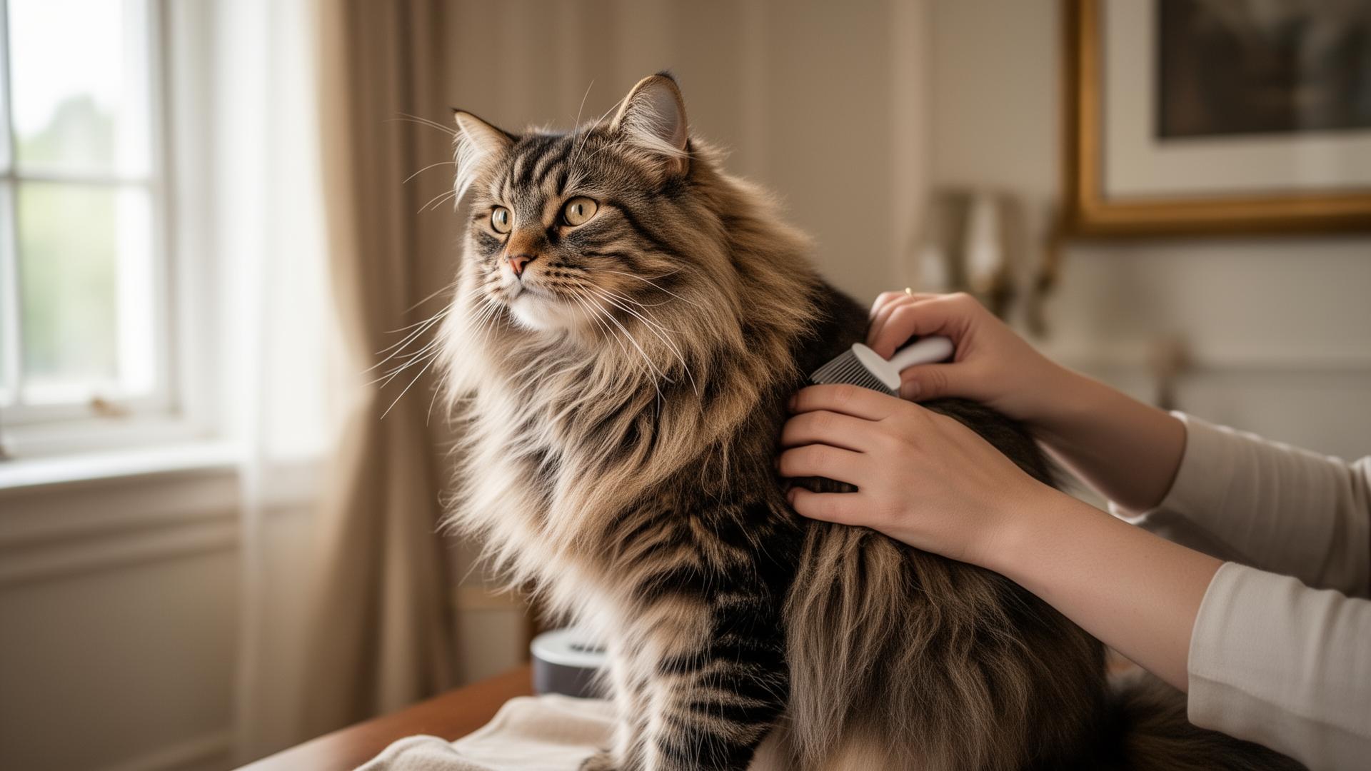 Professional cat grooming